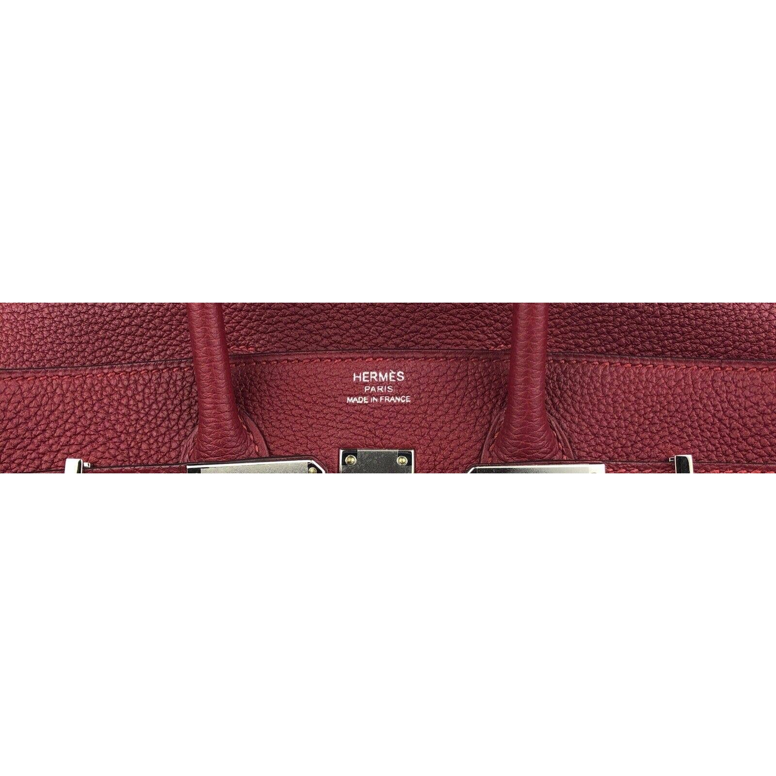 Hermes Birkin 25 Rouge Grenat Red Togo Leather Palladium Hardware at 1stDibs