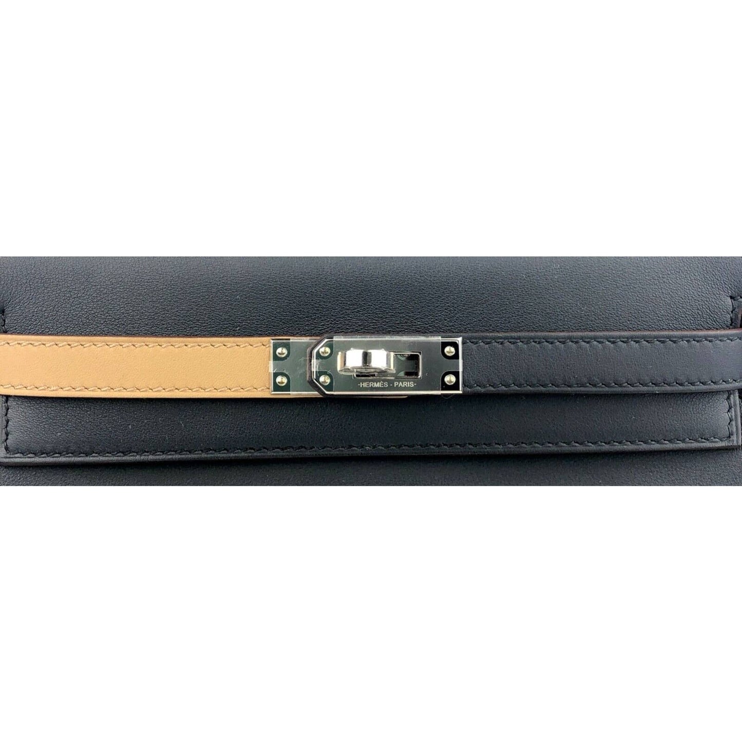 Hermes Kelly 25 Colormatic Blue Black Chai Gold Leather Palladium Hardware