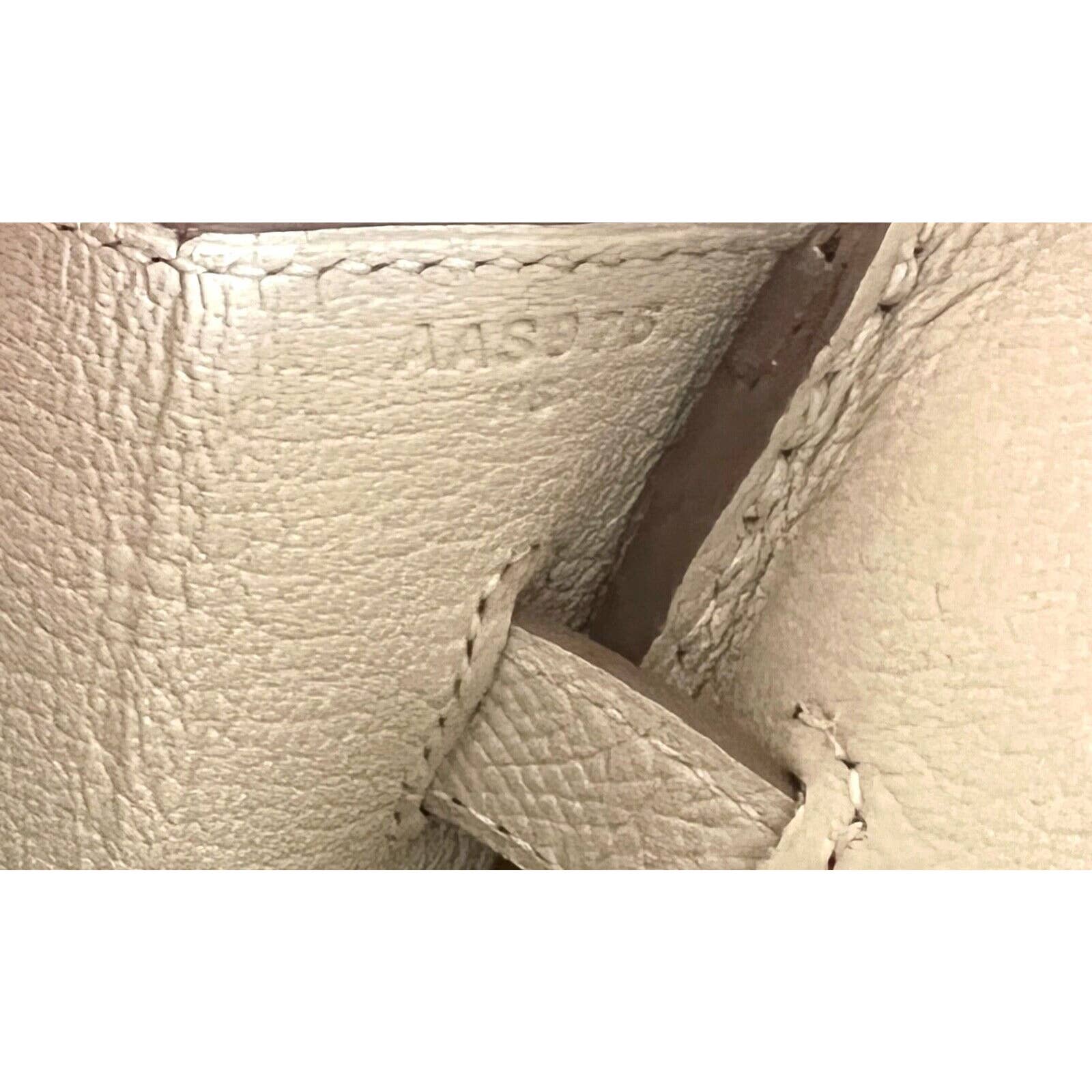 Hermes Birkin 25 Sellier, Craie Epsom Leather with Palladium Hardware, New  in Box WA001