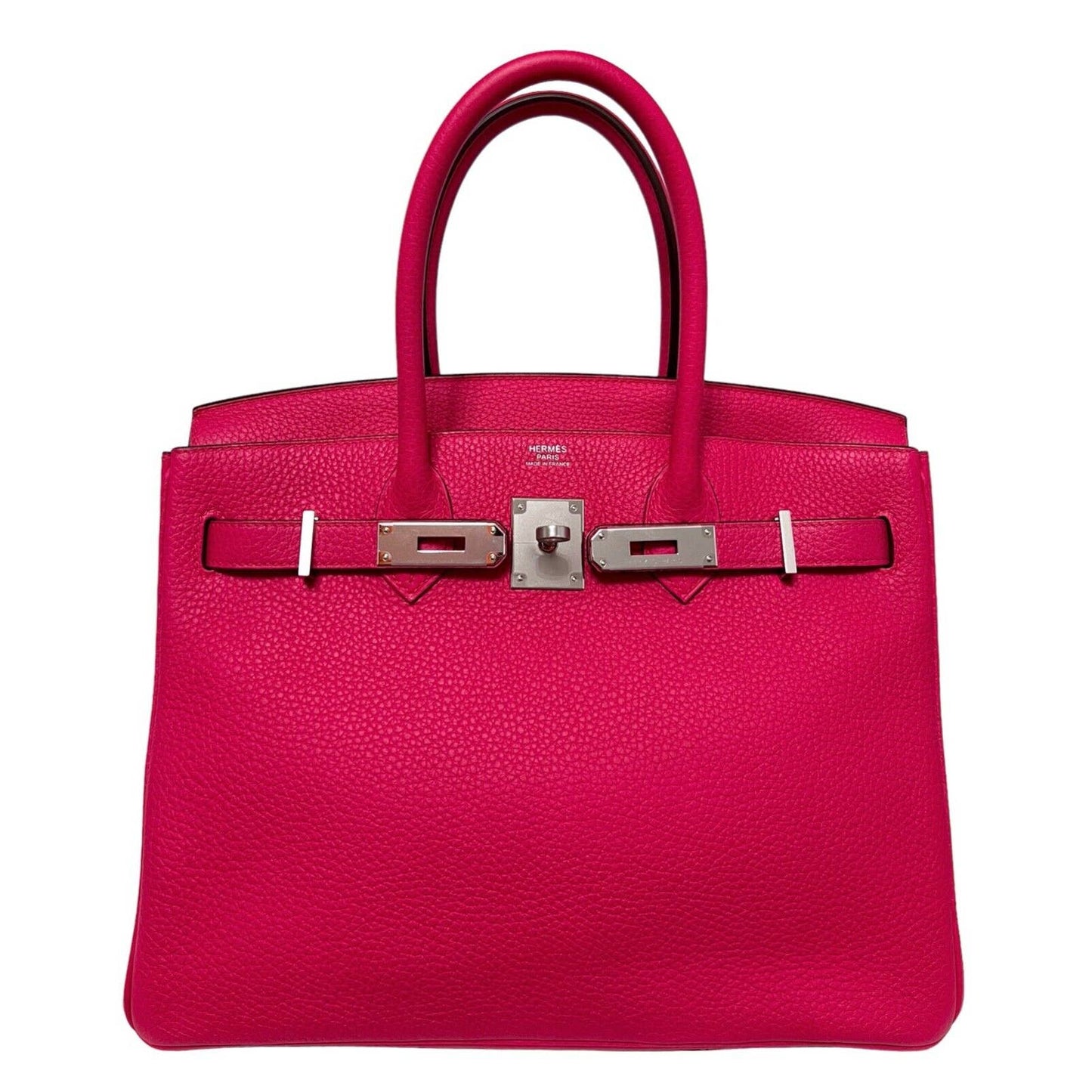 Hermes Pink Epsom Leather Palladium Hardware Birkin 30 Bag Hermes