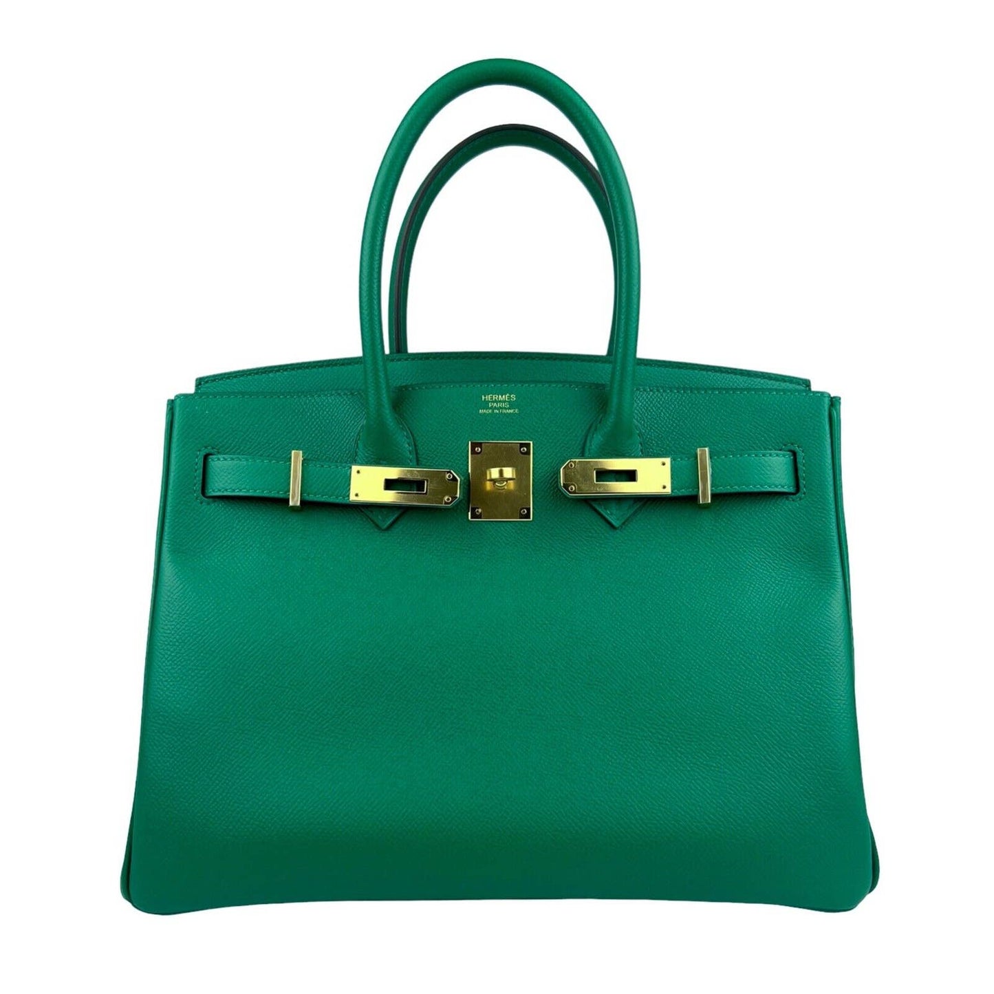 Hermes Birkin 30 Vert Vertigo Green Epsom Leather Handbag Gold Hardware 2018