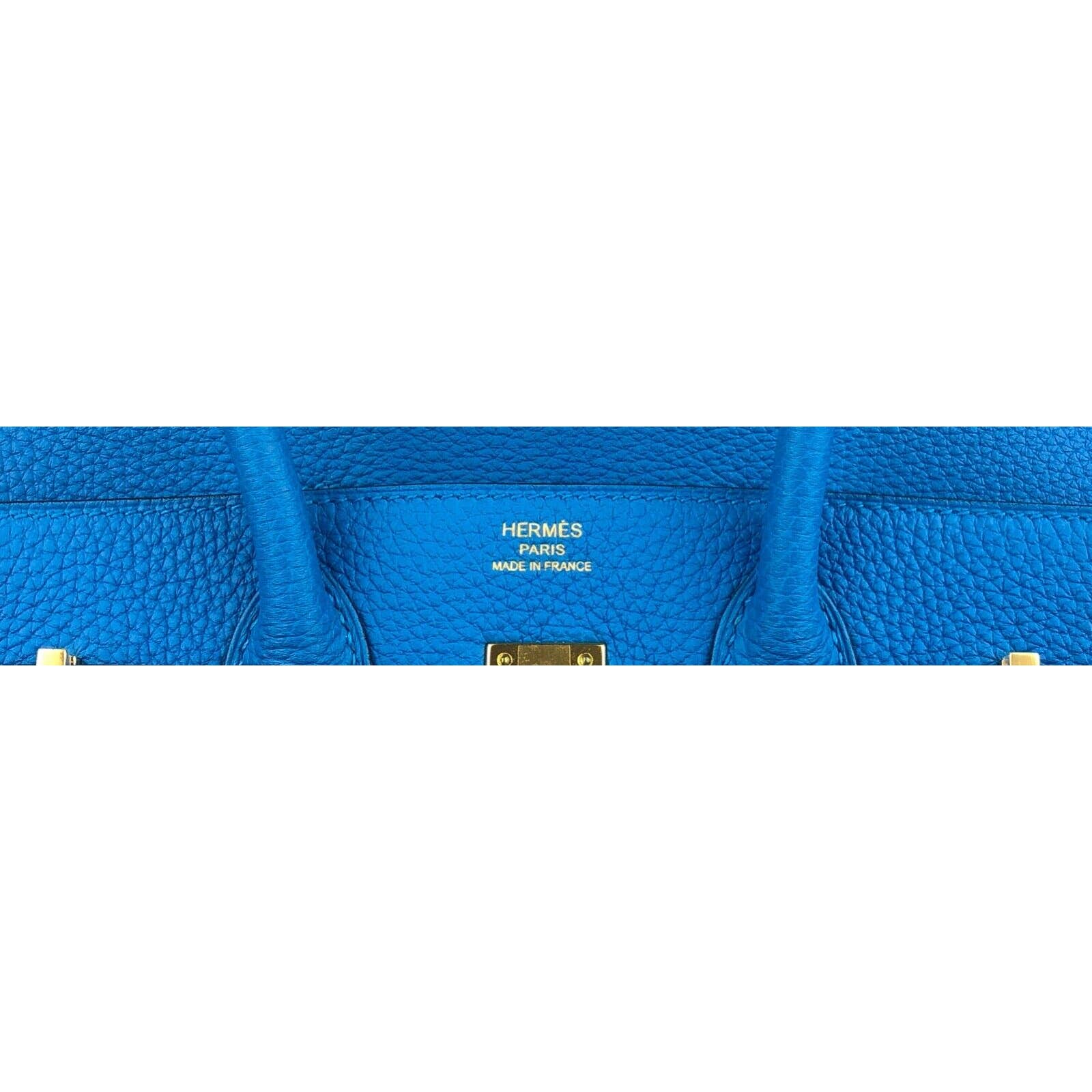 Hermes Blue Zanzibar Togo Gold Hardware Birkin 25 Handbag