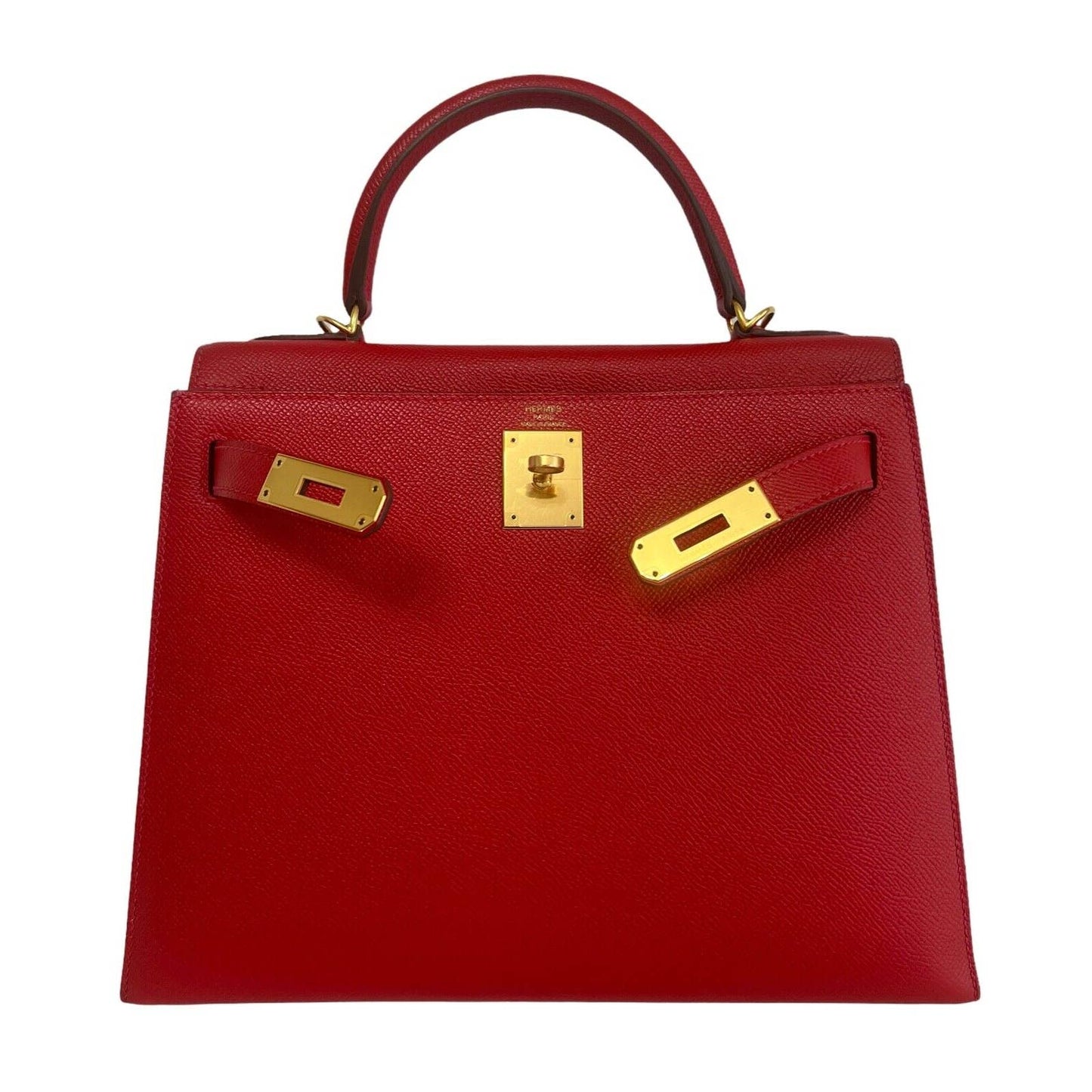 Hermes Kelly 28 Sellier Rouge Casaque Red Epsom Gold Hardware Shoulder Bag