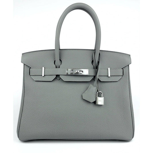 Hermes Birkin 30 Gris Mouette Gray Grey Bag Handbag Palladium Hardware