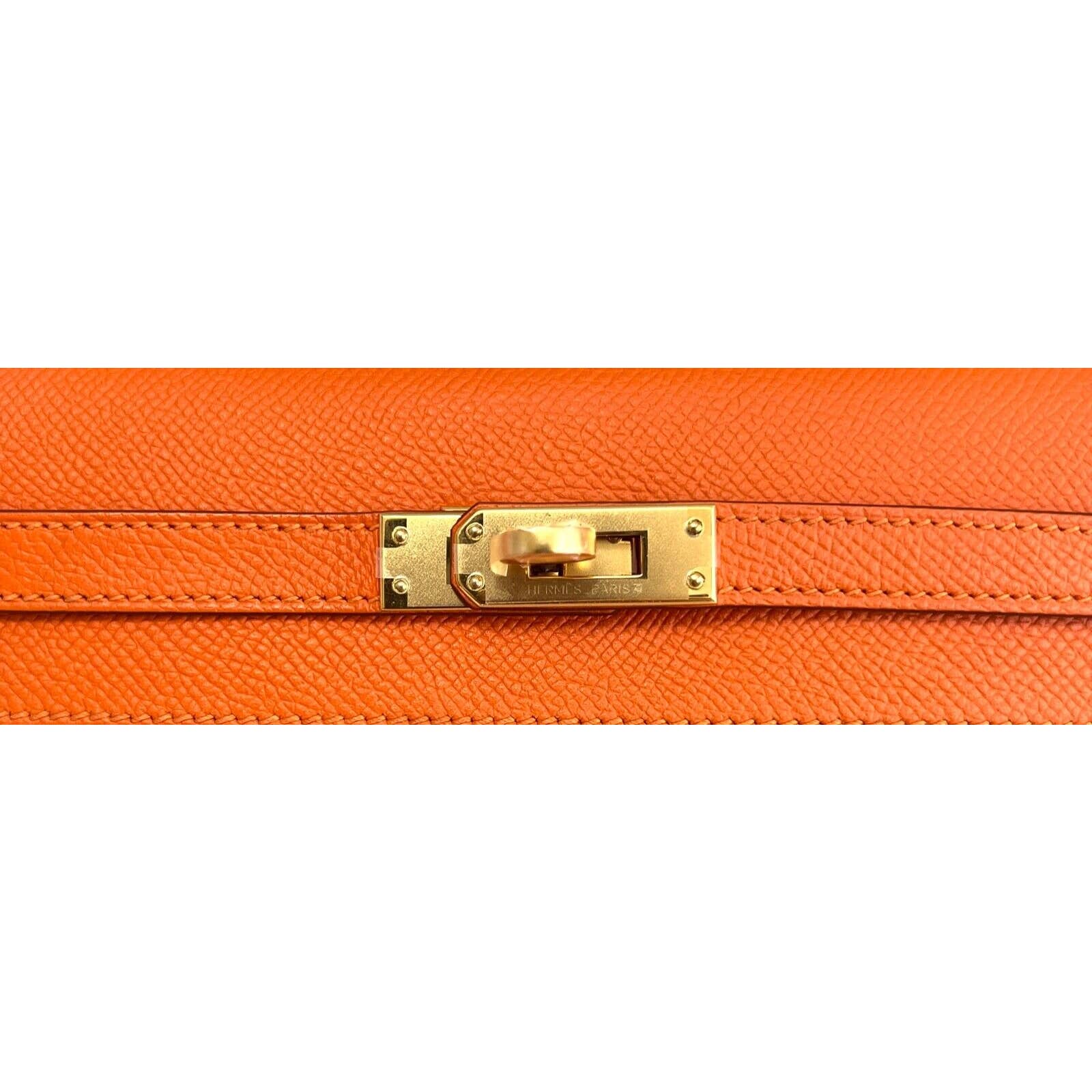 Hermès Epsom Kelly II Sellier 25 - Orange Handle Bags, Handbags - HER516056