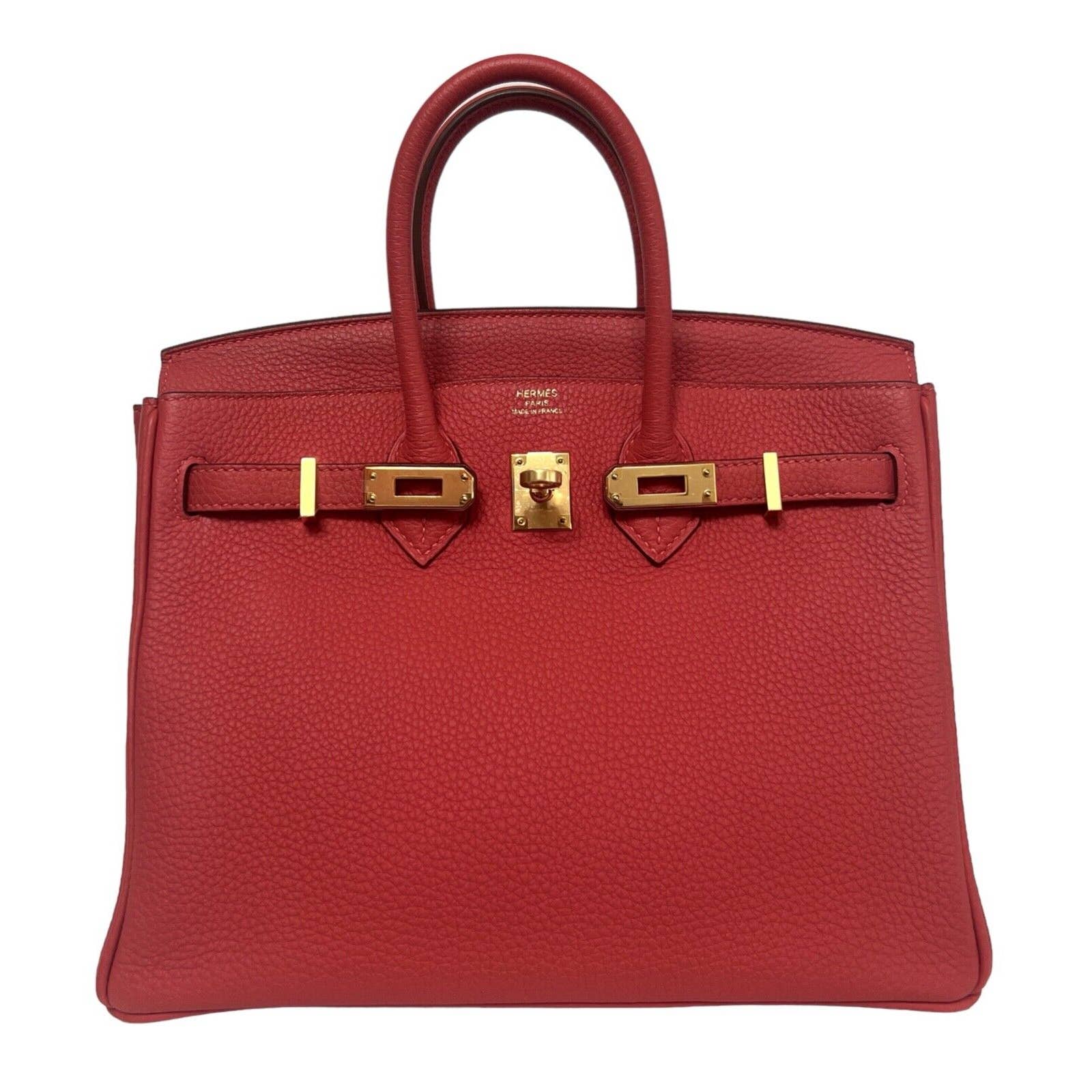 Hermes Birkin 25 Bougainvillea Red Pink Togo Leather Gold Hardware Han –  Lux Addicts