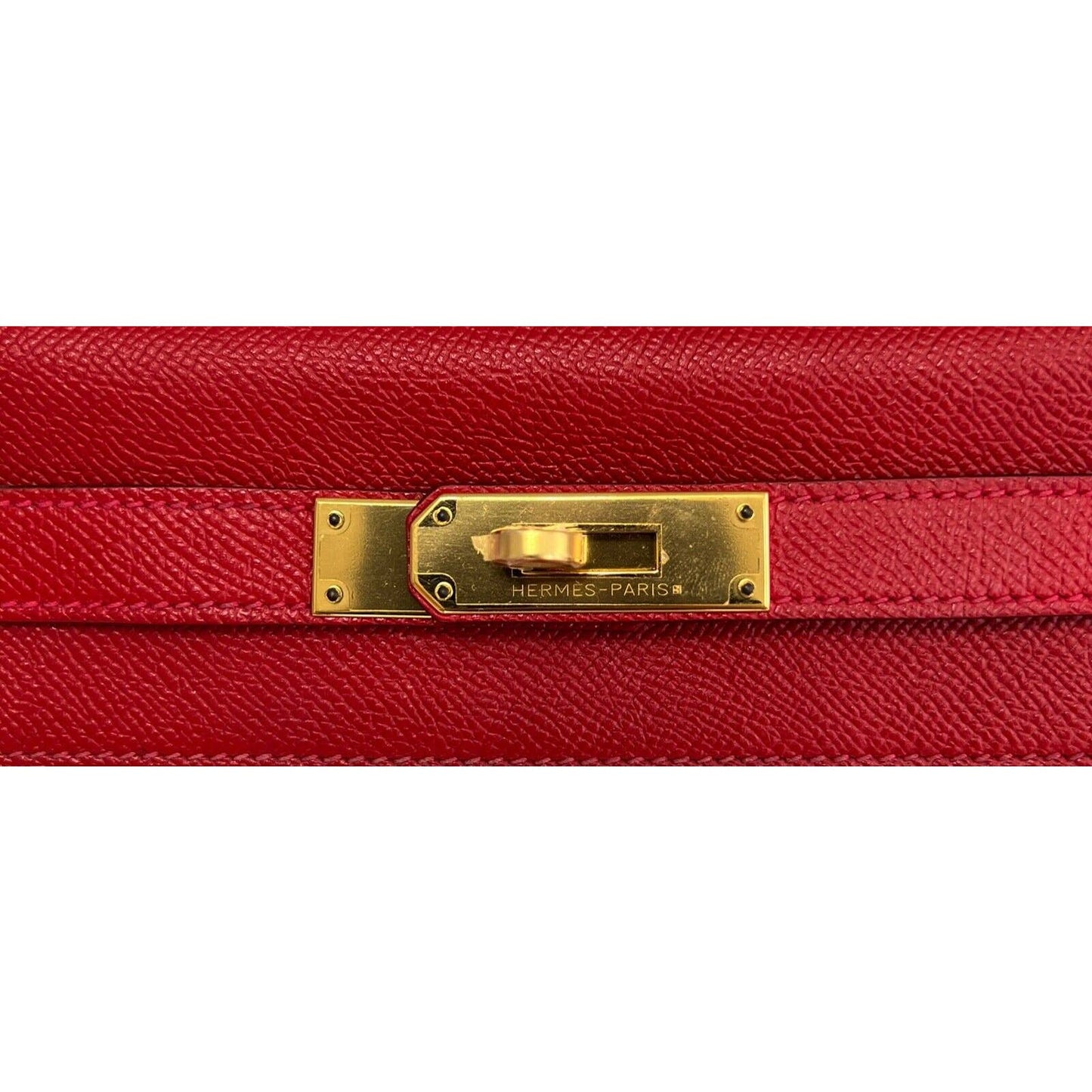 Hermes Kelly 28 Sellier Rouge Casaque Red Epsom Gold Hardware Shoulder Bag
