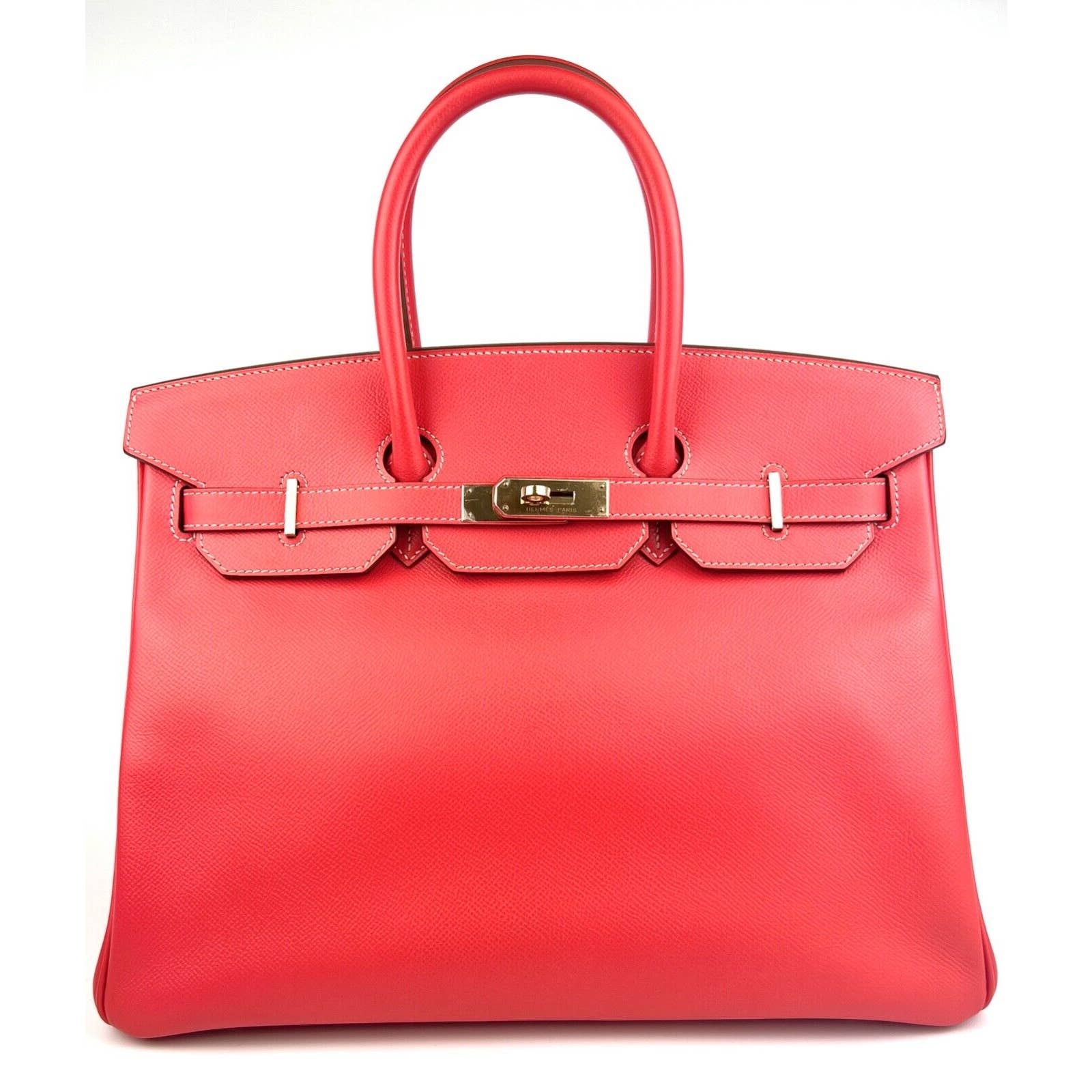 Hermes Birkin 35 Candy Verso Rose Jaipur Pink Gold Epsom Leather Gold – Lux  Addicts