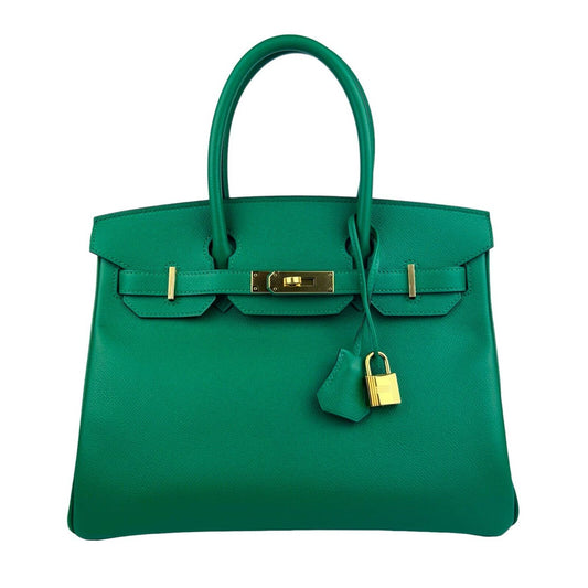 Hermes Birkin 30 Vert Vertigo Green Epsom Leather Handbag Gold Hardware 2018