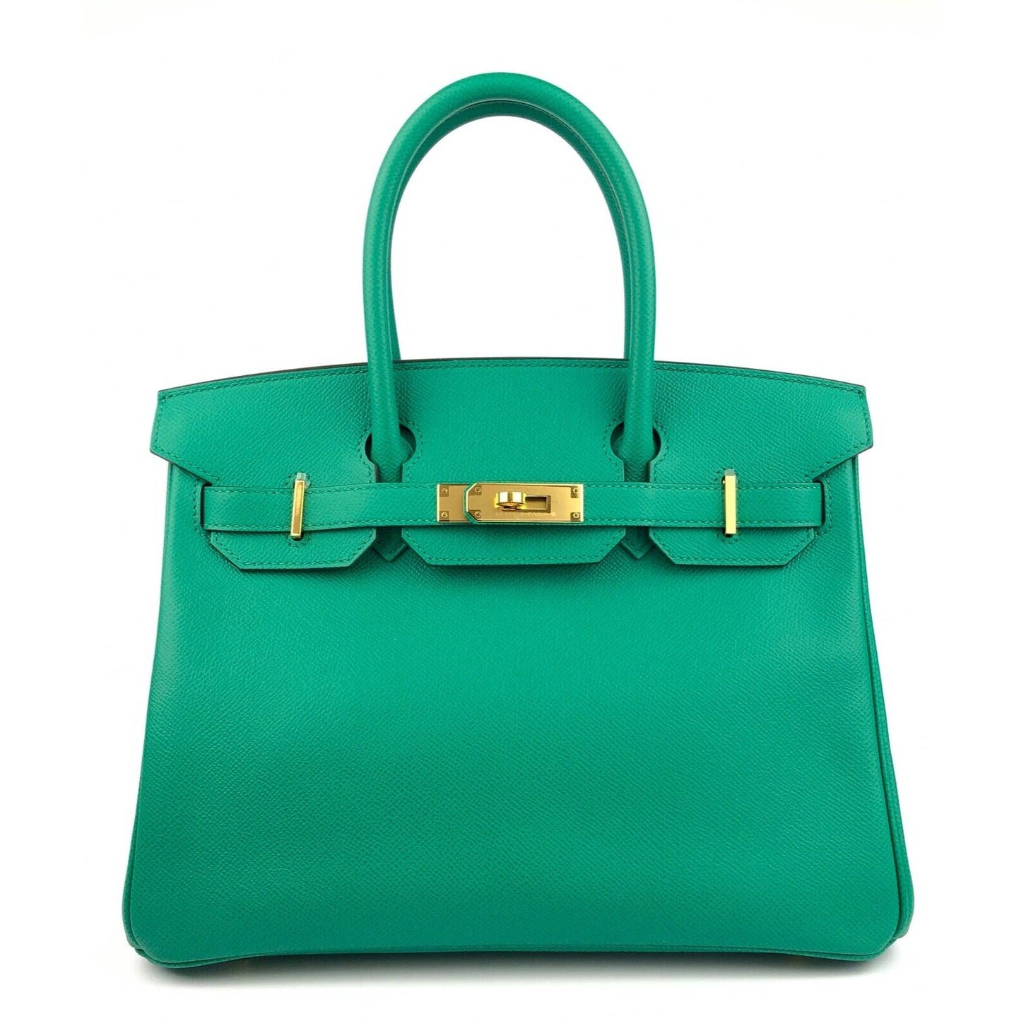 Hermes Birkin 30 Vert Jade Green Epsom Leather Handbag Gold Hardware 2021
