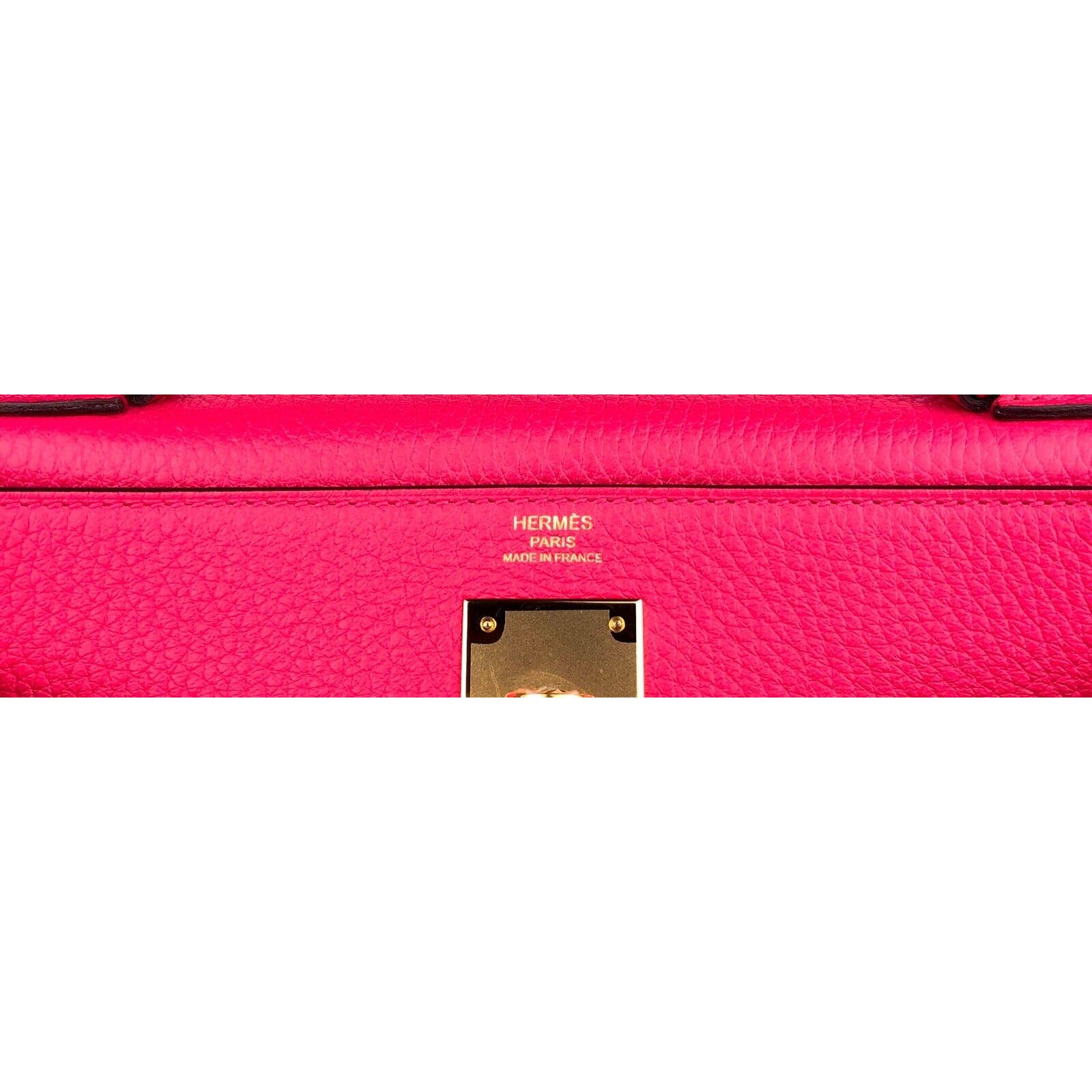 Hermes Kelly 28 Rose Extreme Pink Leather Gold Hardware